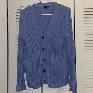 Large Talbots Petite blue button cardigan